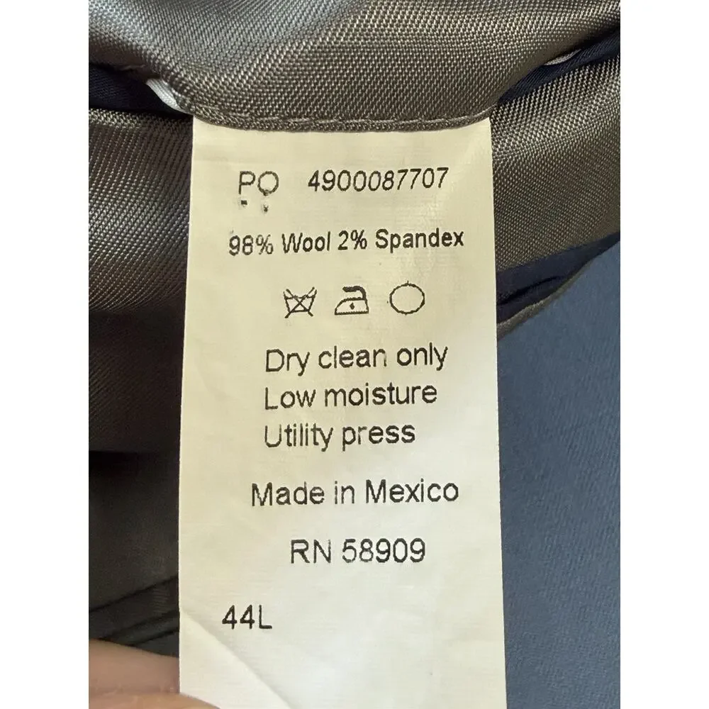 Turnbury Wool Stretch Sport Coat Jacket 2 Button Blazer Mens Sky Blue 44L